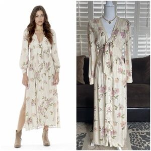 Saltwater Luxe Floral V-Neck Maxi Dress